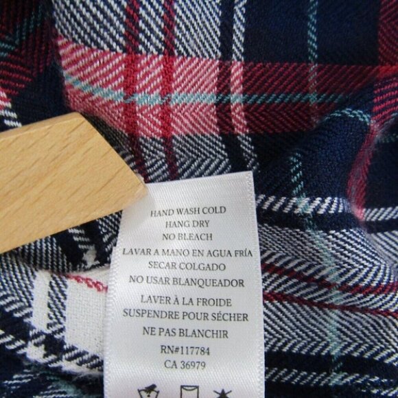 Rails Hunter Navy Blue Red Plaid Button Front Shirt Womens Size S Long Sleeve - Picture 10 of 11
